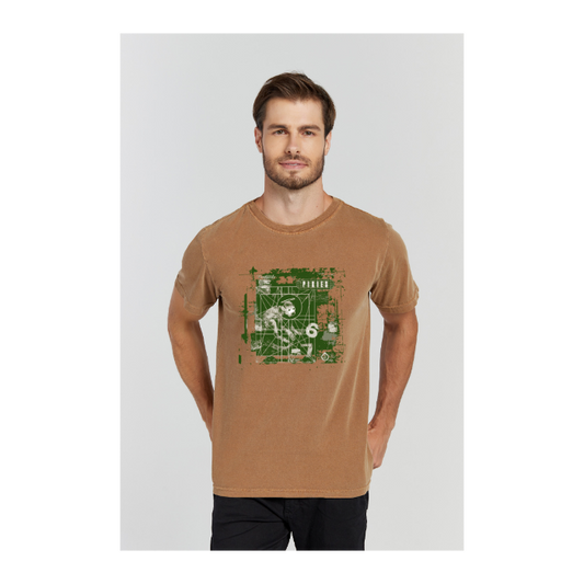 Camiseta Estonada Marrom