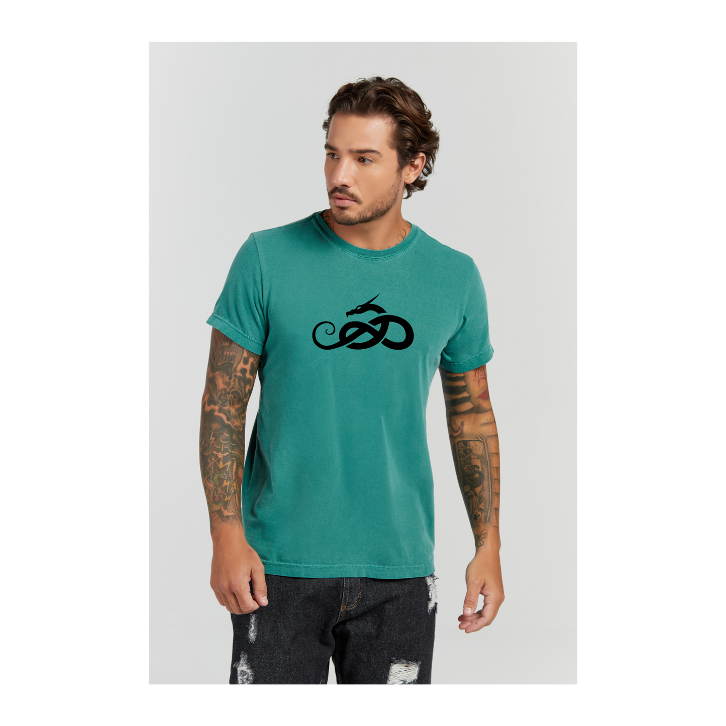 Camiseta Estonada Verde Musgo