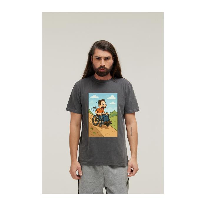 Camiseta Estonada Cinza Chumbo