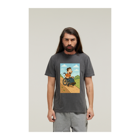 Camiseta Estonada Cinza Chumbo