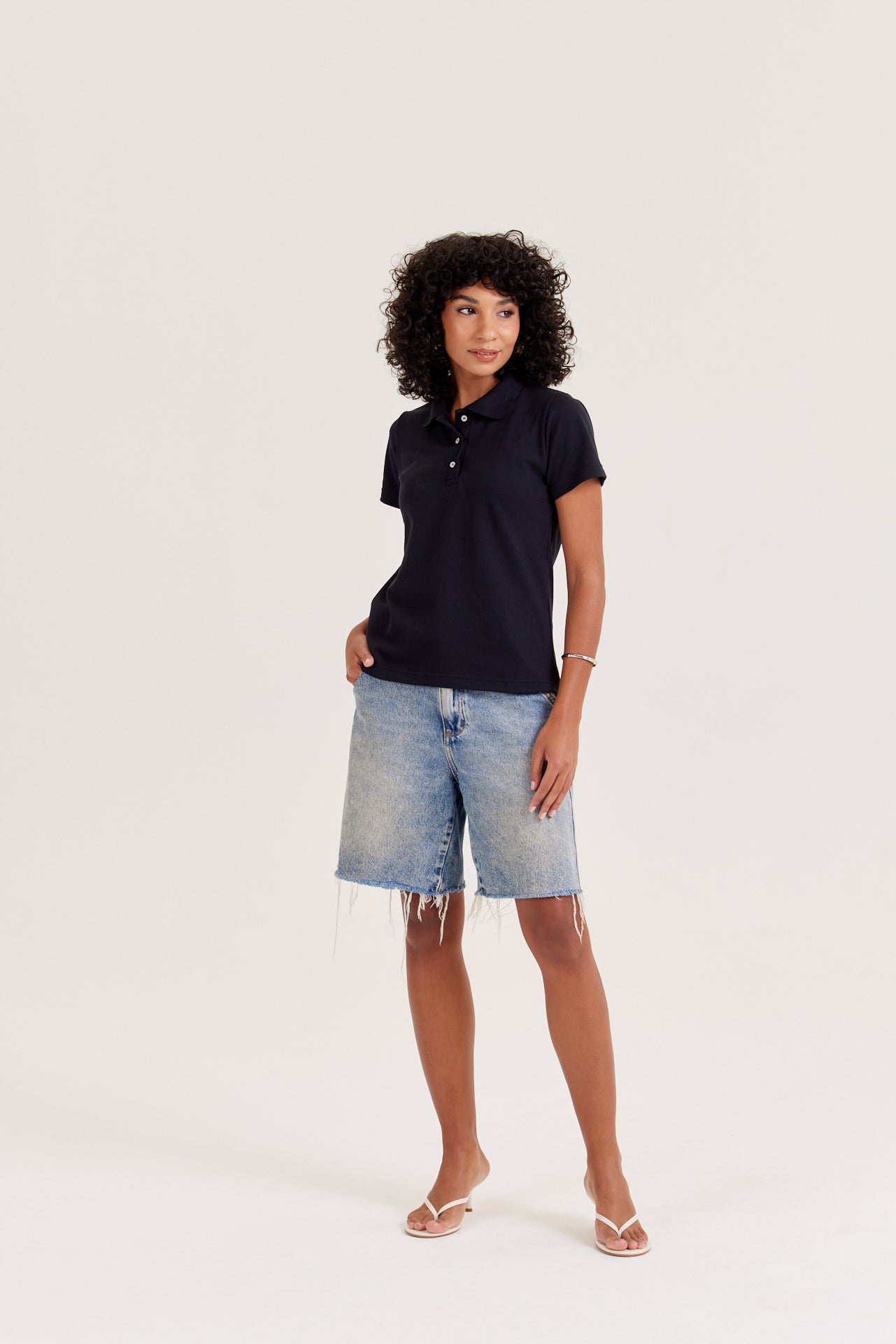 Camisa Polo Piquet Feminina