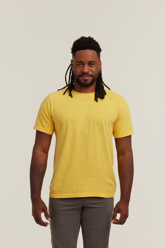 Camiseta Estonada Amarelo Ouro