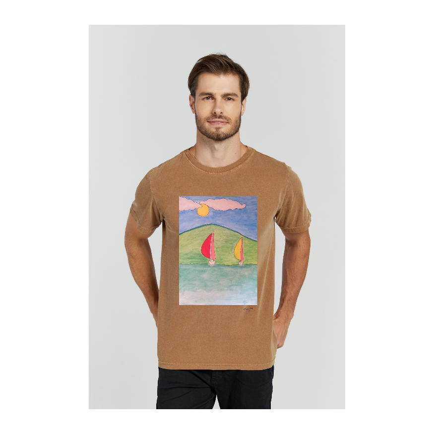 Camiseta Estonada Marrom