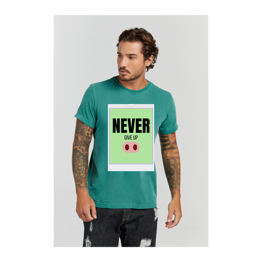 Camiseta Estonada Verde Musgo