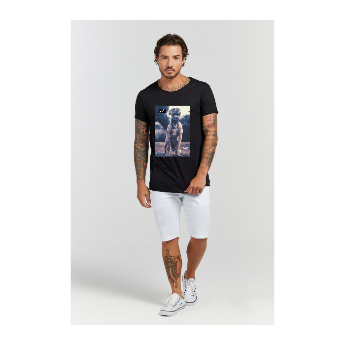 Camiseta Longline Preto