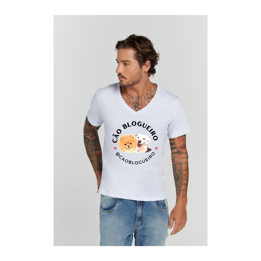 Camiseta Premium Branco Decote V