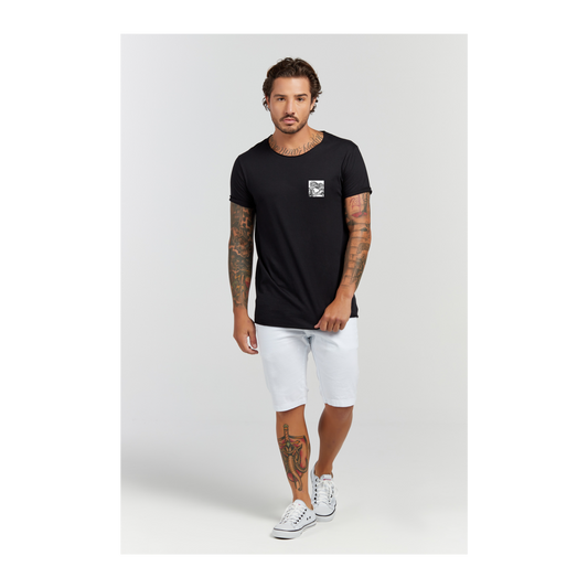 Camiseta Longline Preto