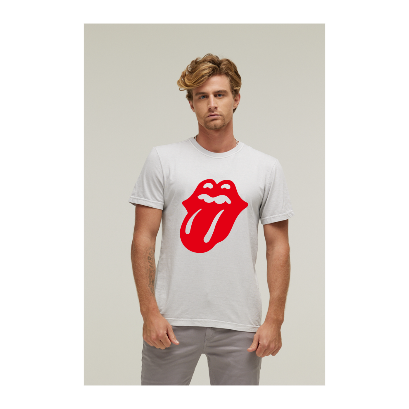 Camiseta Estonada Branco Gelo