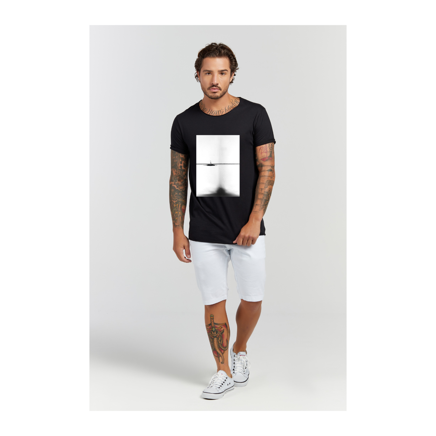 Camiseta Longline Preto