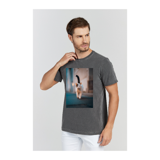 Camiseta Estonada Cinza Chumbo