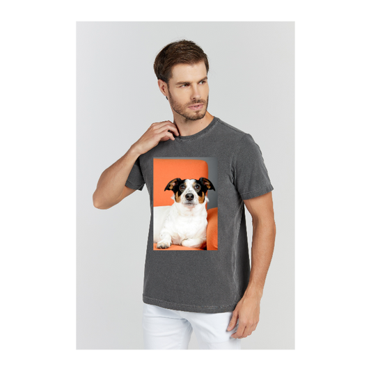 Camiseta Estonada Cinza Chumbo