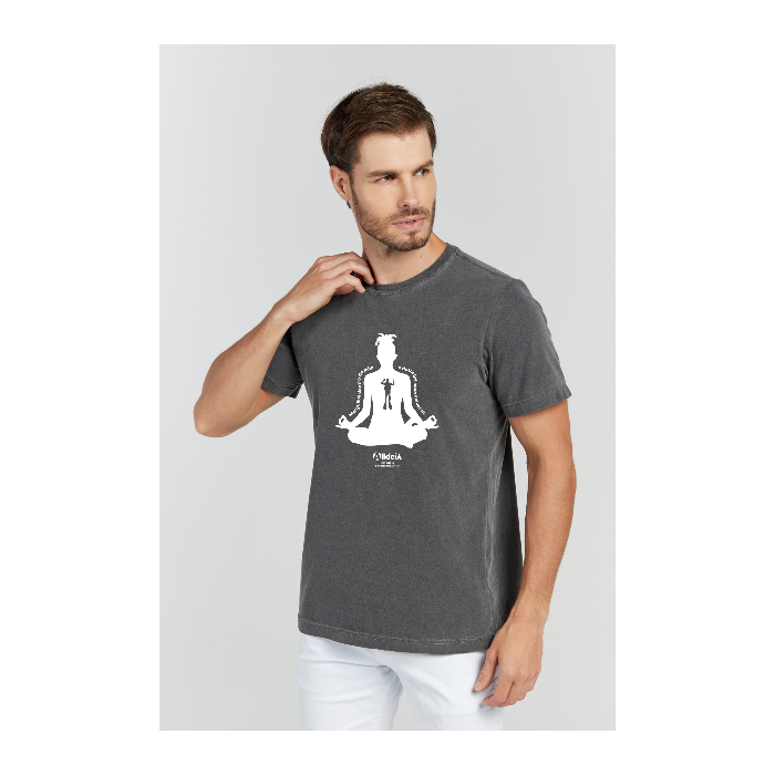 Camiseta Estonada Cinza Chumbo