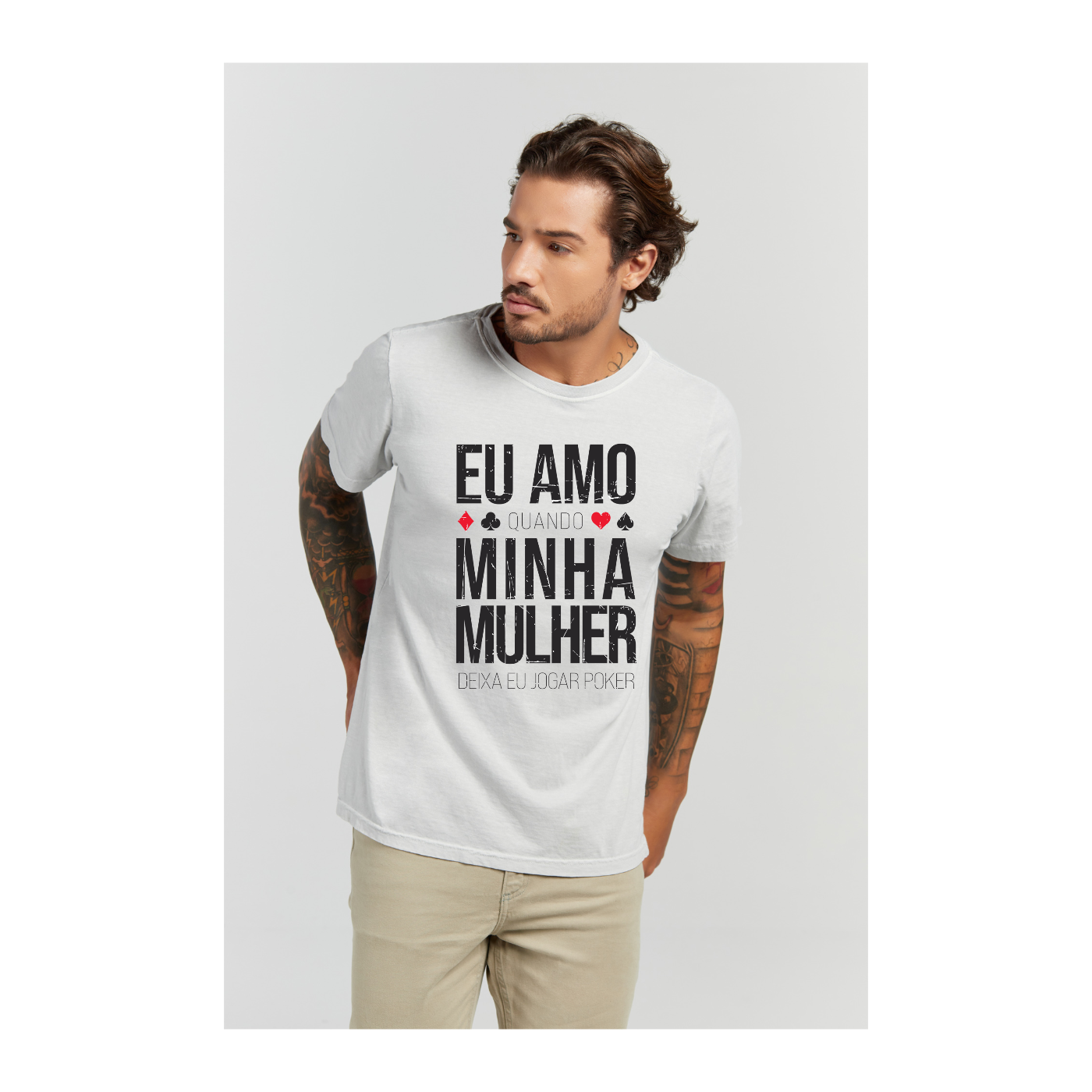 Camiseta Estonada Branco Gelo