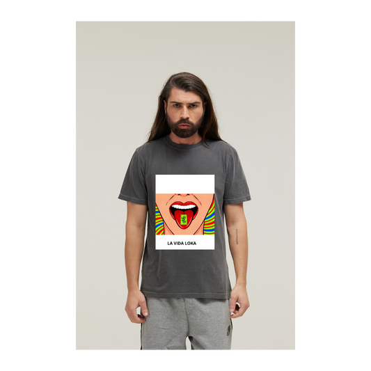 Camiseta Estonada Cinza Chumbo