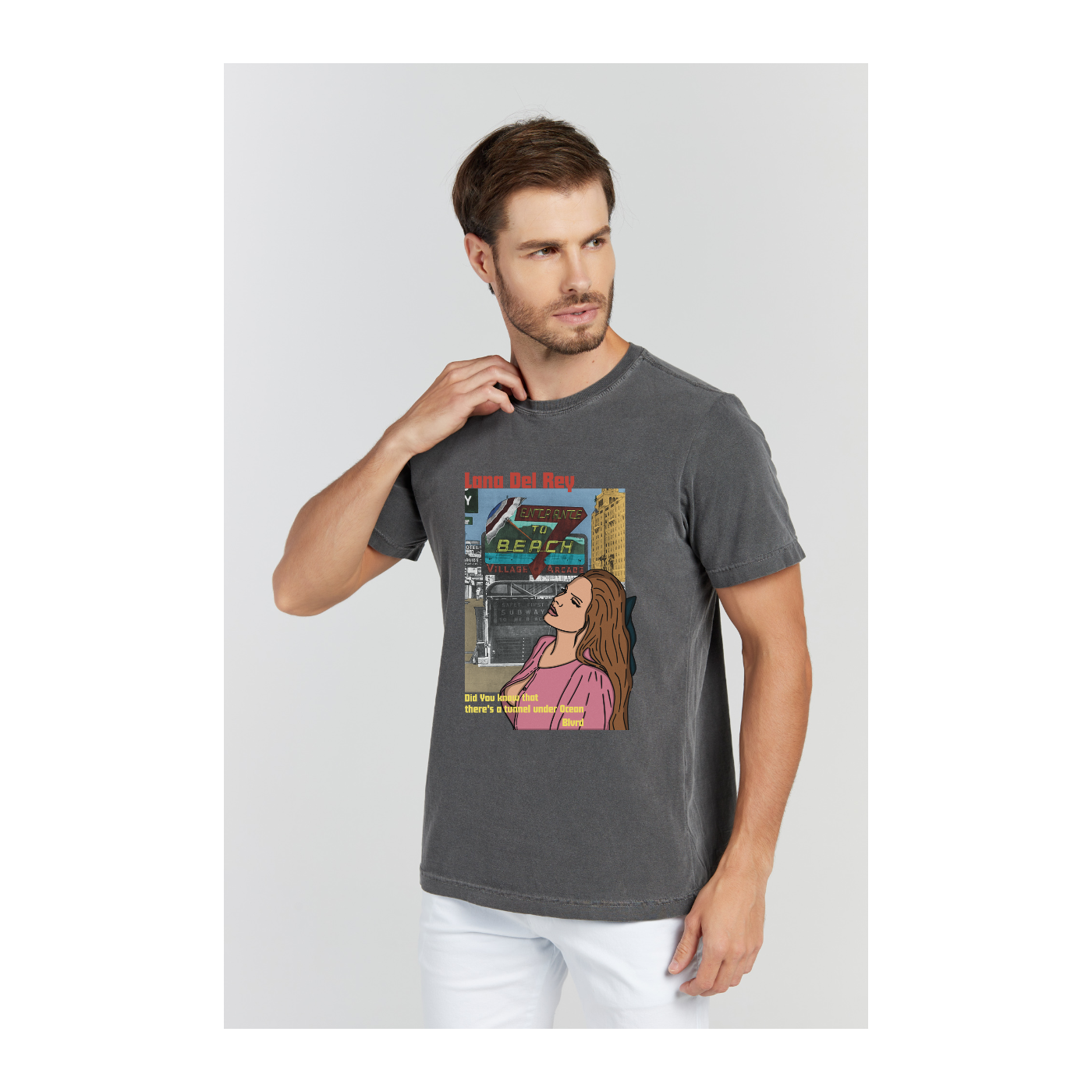 Camiseta Estonada Cinza Chumbo