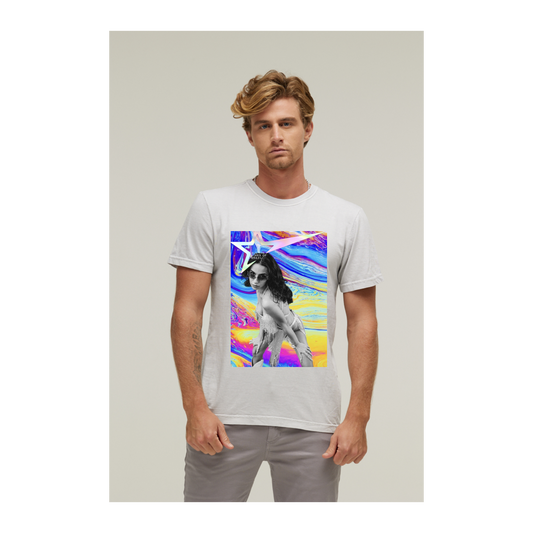 Camiseta Estonada Branco Gelo