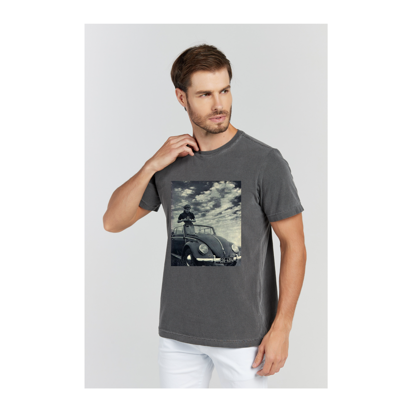 Camiseta Estonada Cinza Chumbo
