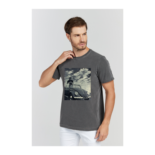 Camiseta Estonada Cinza Chumbo