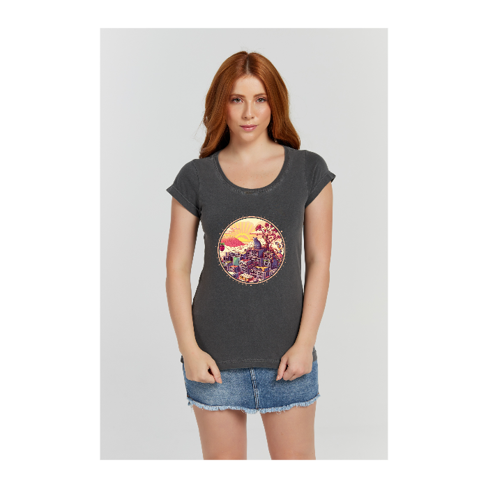 Baby long Estonada Cinza Chumbo