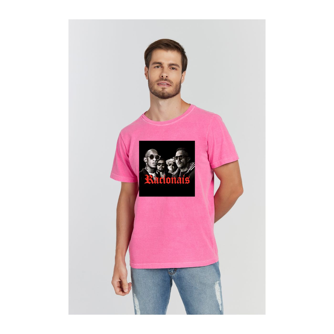 Camiseta Estonada Rosa Pink