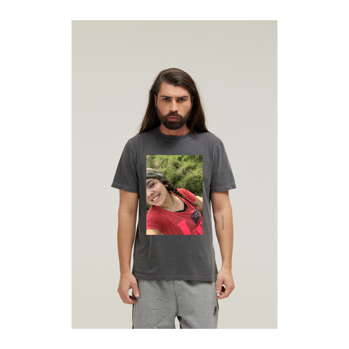 Camiseta Estonada Cinza Chumbo