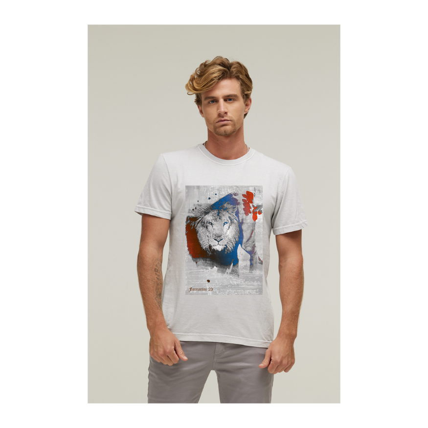 Camiseta Estonada Branco Gelo