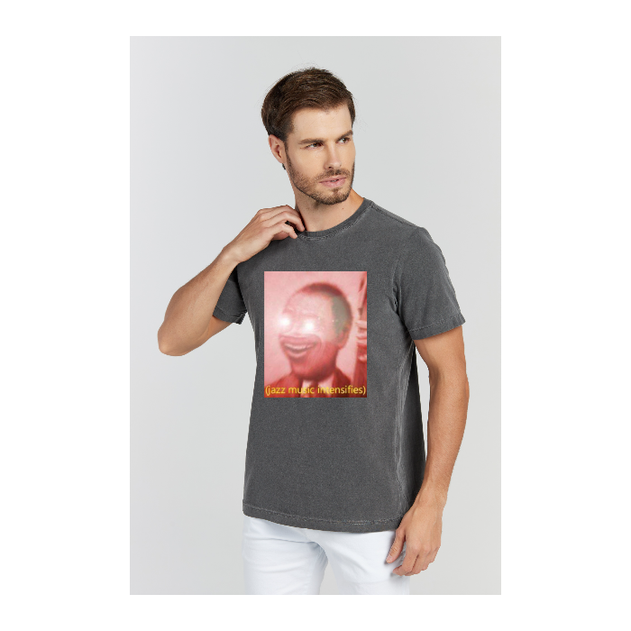 Camiseta Estonada Cinza Chumbo