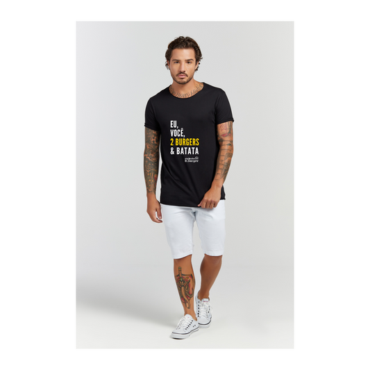 Camiseta Longline Preto
