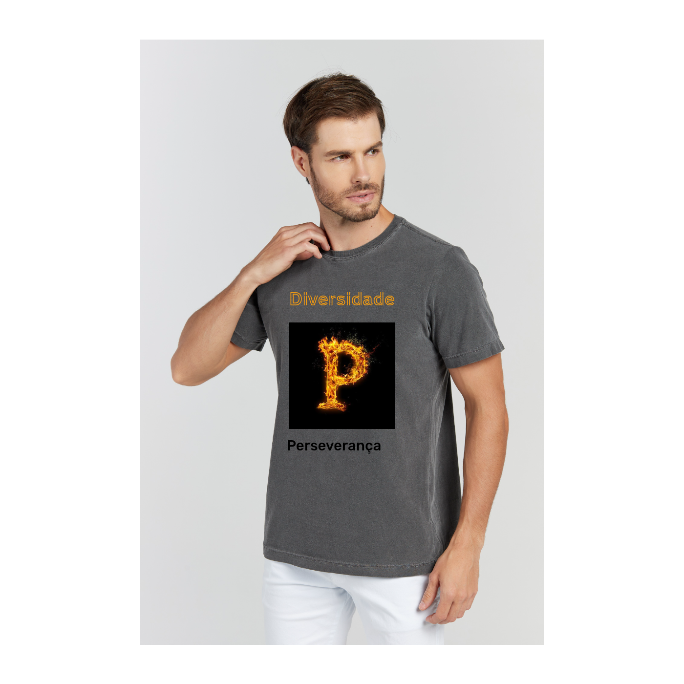 Camiseta Estonada Cinza Chumbo