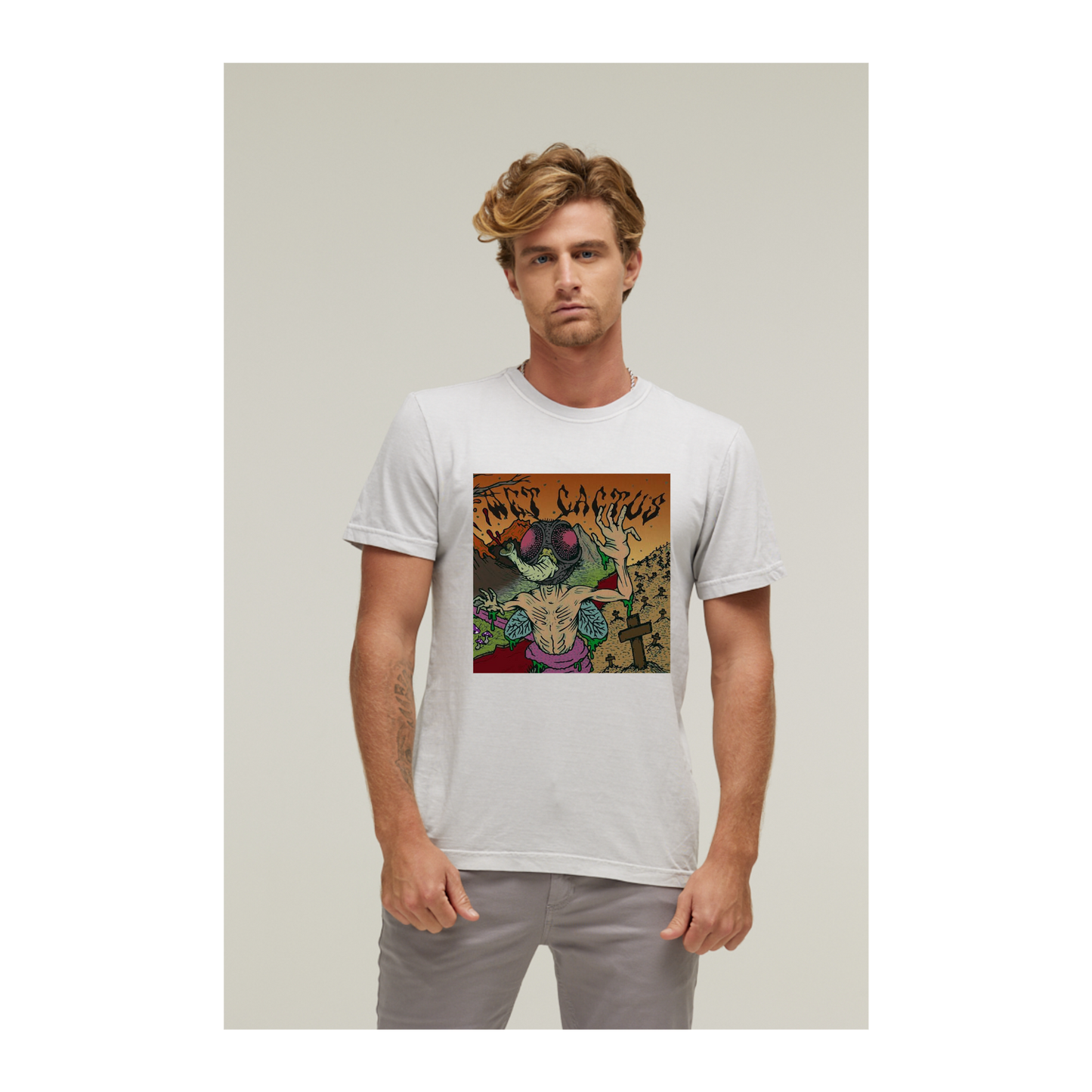 Camiseta Estonada Branco Gelo