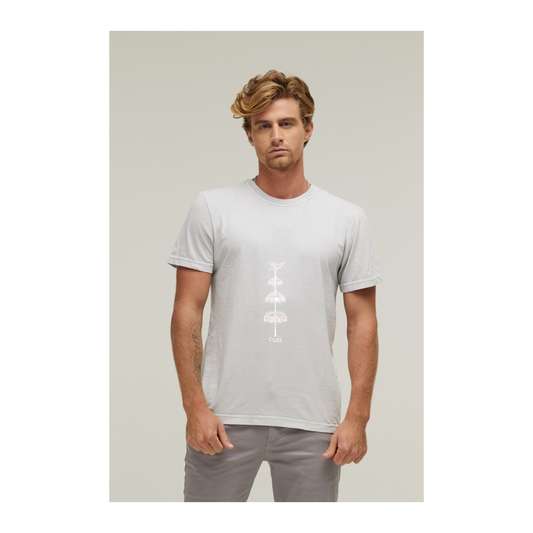 Camiseta Estonada Branco Gelo