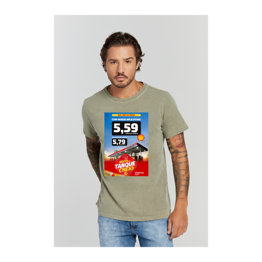 Camiseta Estonada Verde Militar
