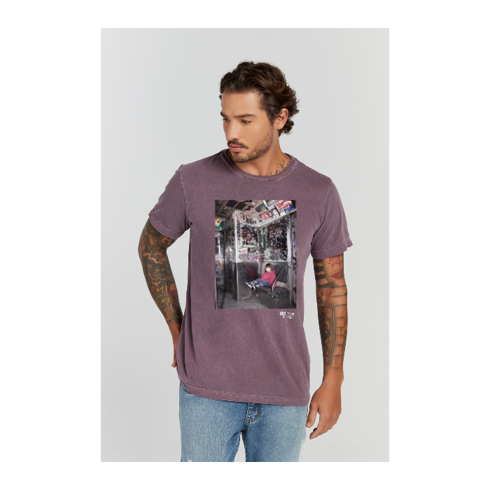 Camiseta Estonada Roxo