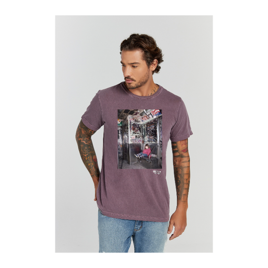 Camiseta Estonada Roxo