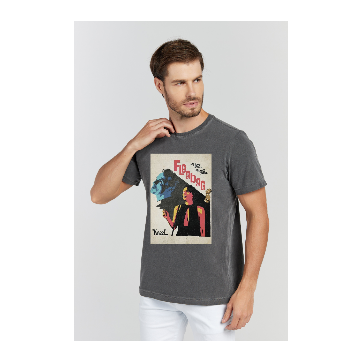 Camiseta Estonada Cinza Chumbo