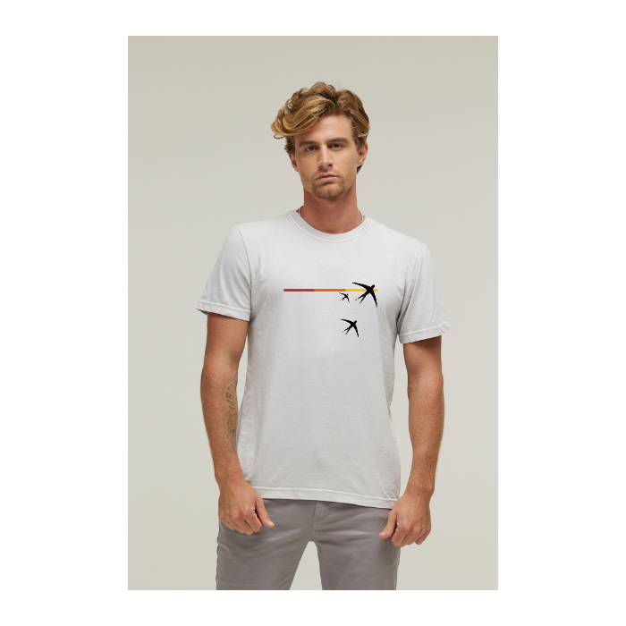 Camiseta Estonada Branco Gelo