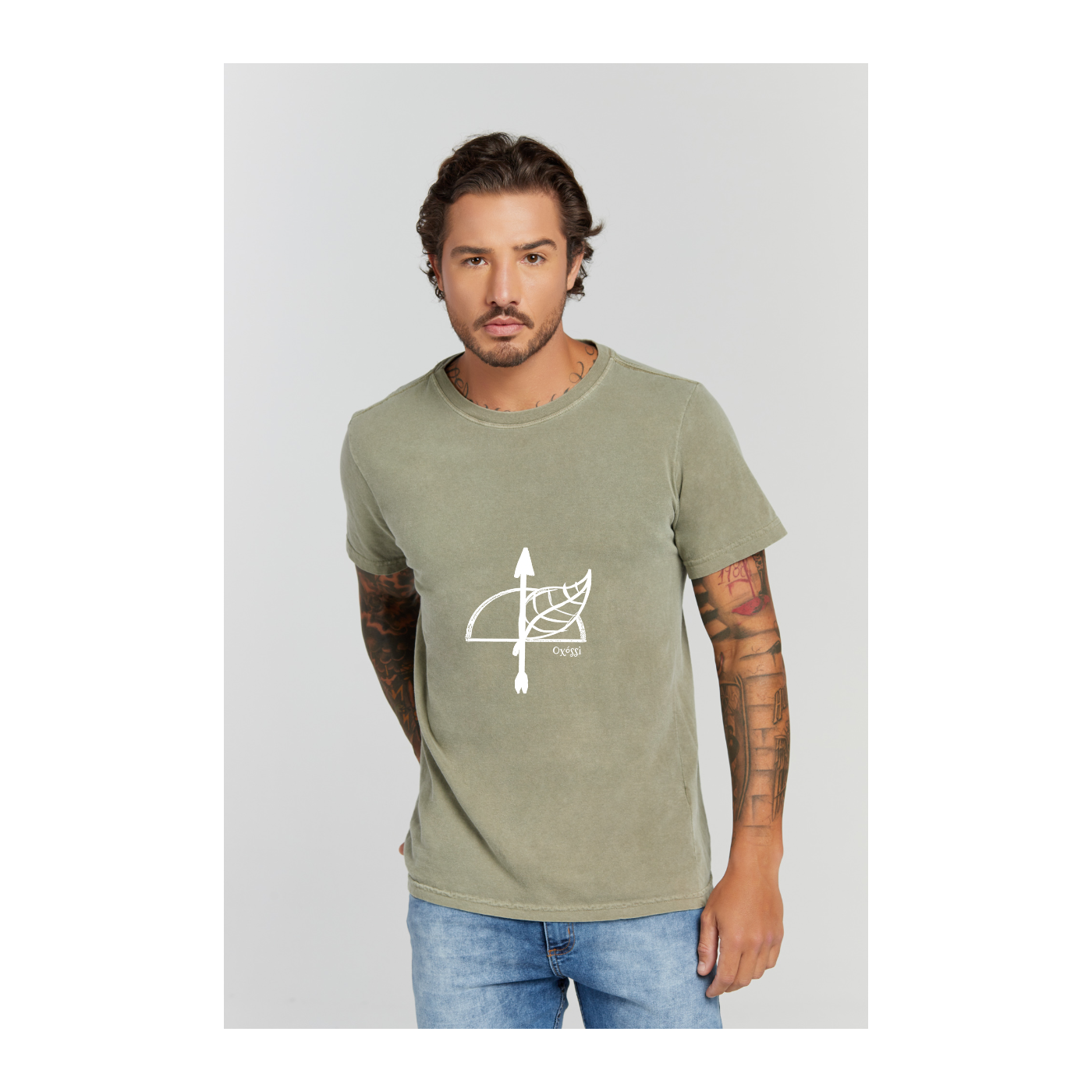 Camiseta Estonada Verde Militar