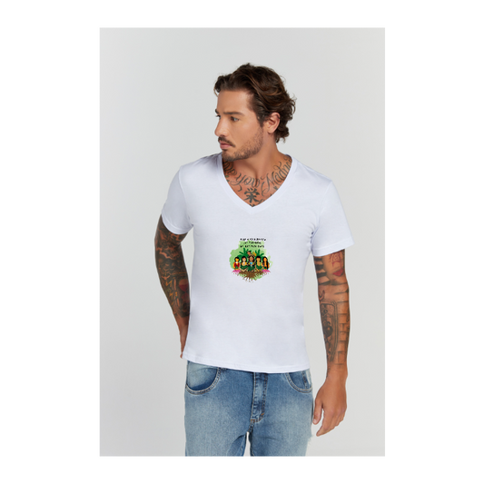 Camiseta Premium Branco Decote V