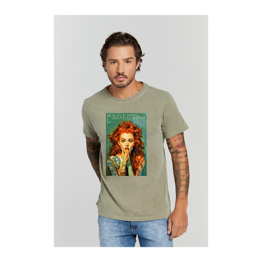Camiseta Estonada Verde Militar