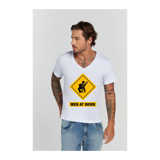 Camiseta Premium Branco Decote V