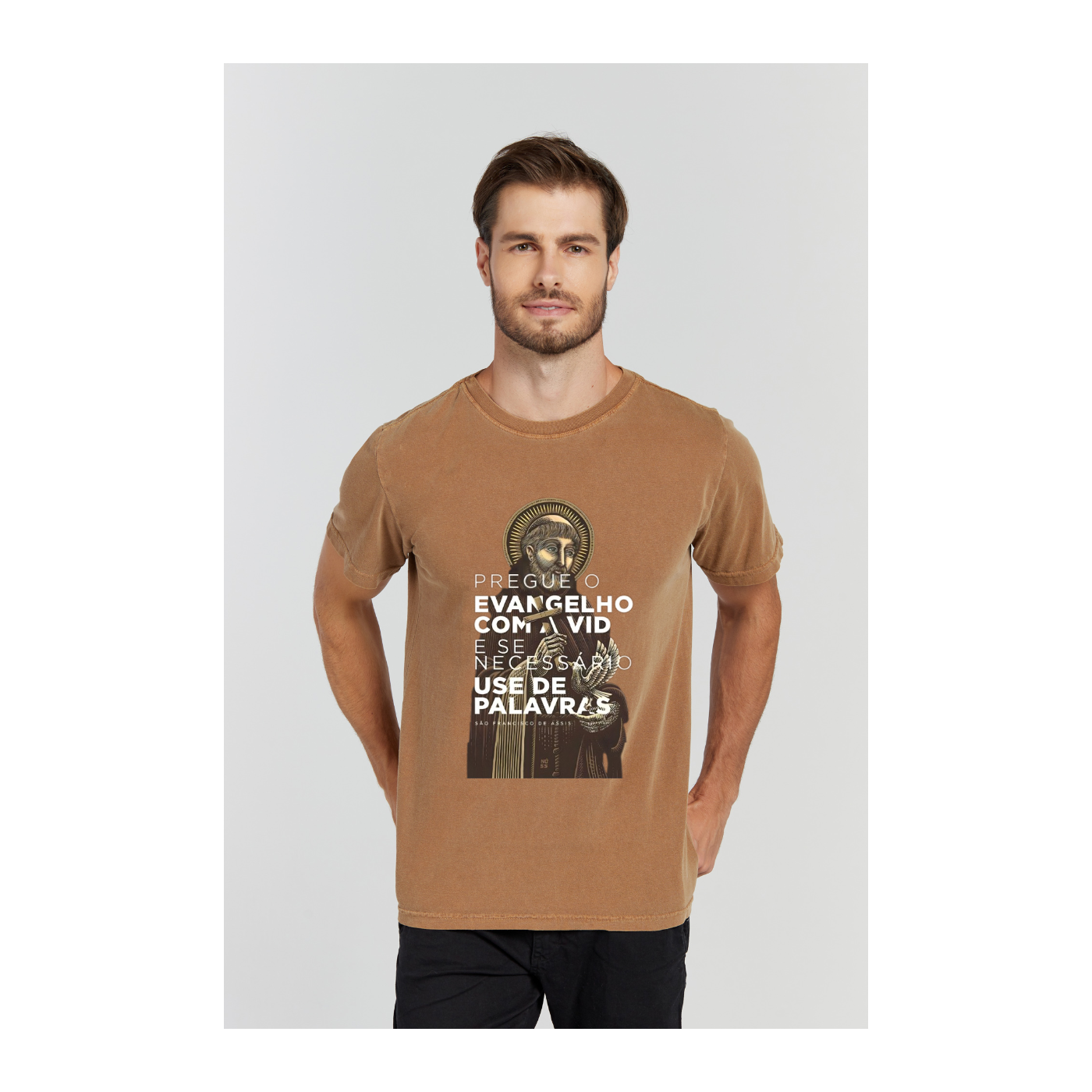 Camiseta Estonada Marrom