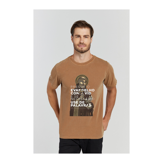 Camiseta Estonada Marrom