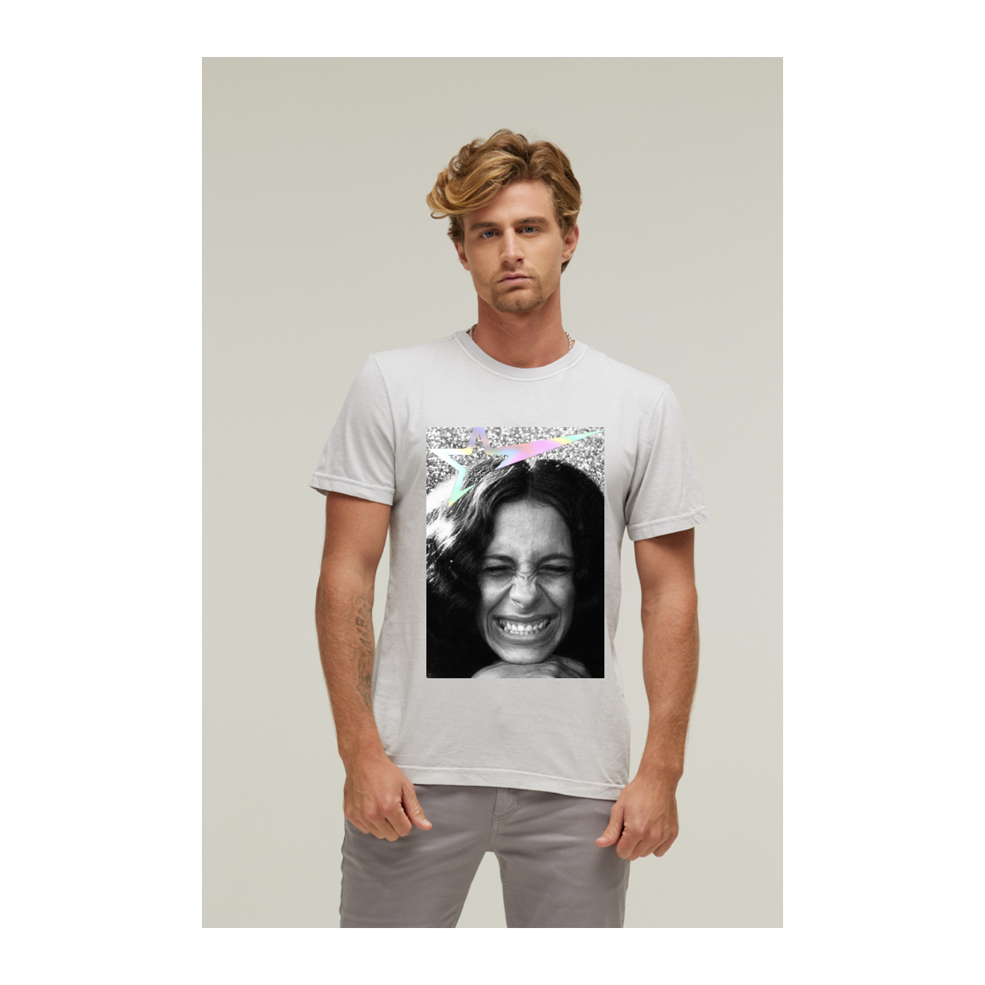Camiseta Estonada Branco Gelo