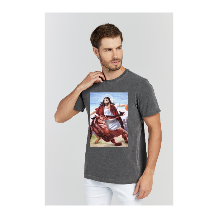 Camiseta Estonada Cinza Chumbo