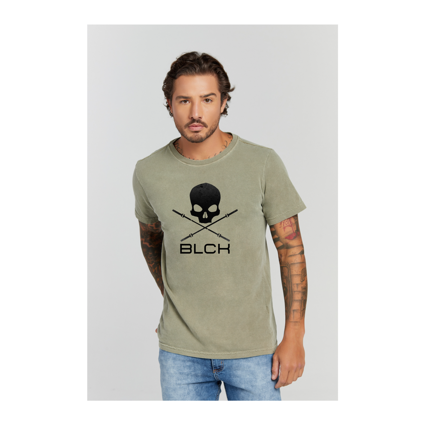 Camiseta Estonada Verde Militar