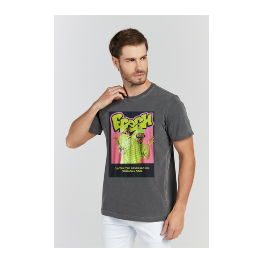 Camiseta Estonada Cinza Chumbo