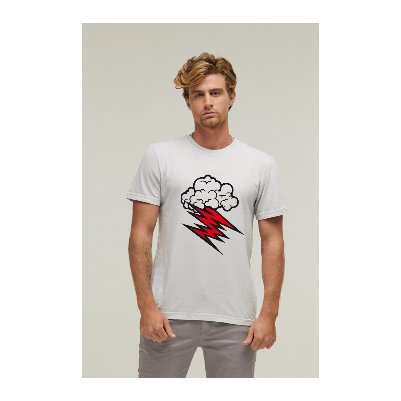 Camiseta Estonada Branco Gelo