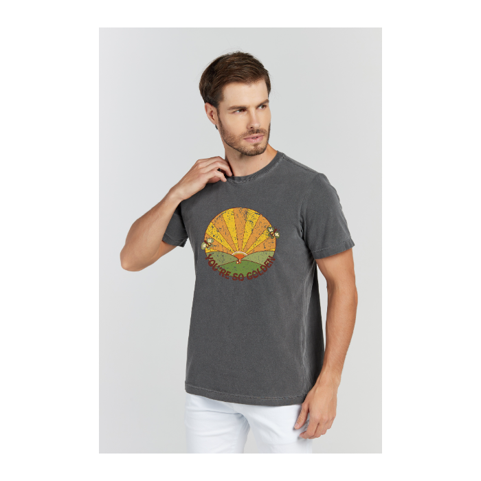 Camiseta Estonada Cinza Chumbo