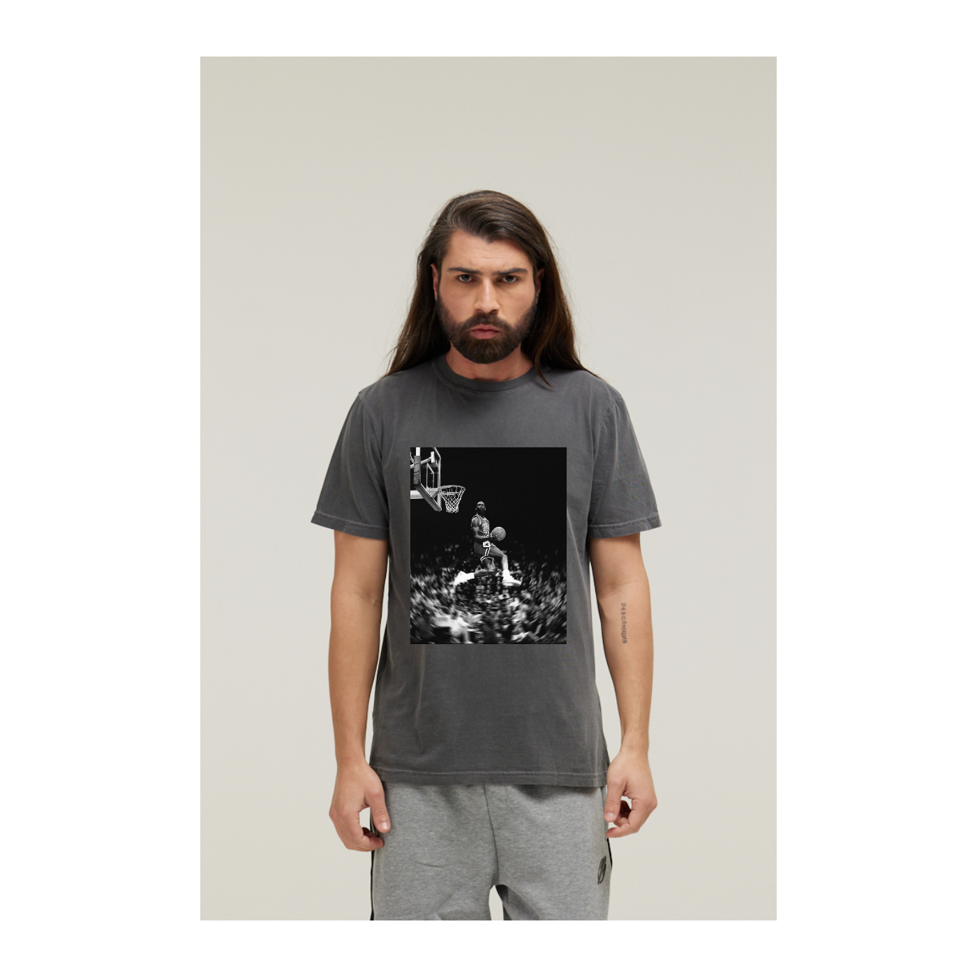 Camiseta Estonada Cinza Chumbo