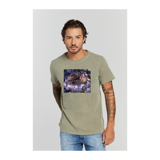 Camiseta Estonada Verde Militar